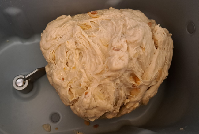 Ball of onion bread dough