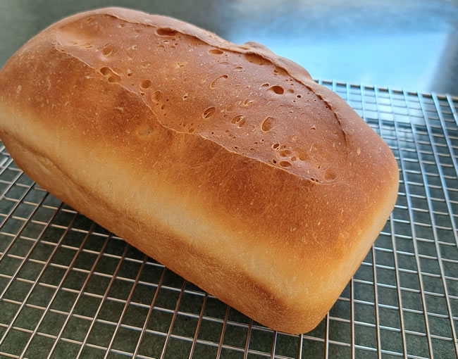 Bread baked in pan